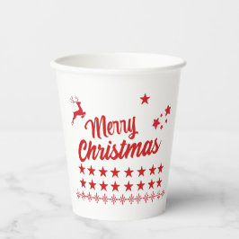 クリスマス赤と白 紙コップ