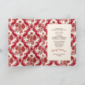 クリスマス赤ギフトと弓デザイン写真Insert Ho シーズンカード (内部)