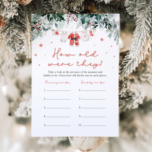 クリスマス赤サンタ赤ちゃんシャワー彼らいくつだった 招待状