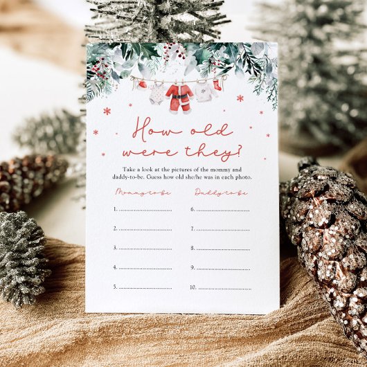 クリスマス赤サンタ赤ちゃんシャワー彼らいくつだった 招待状