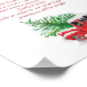 クリスマス赤トラック赤ちゃんシャワー深夜おむつ ポスター (角)