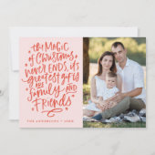 クリスマス赤面とオレンジの魔法 シーズンカード (正面)