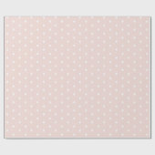 クリスマス赤面ピンクの白い雪片かわいい贈り物 ラッピングペーパー (フラット)