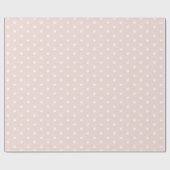 クリスマス赤面ピンクの白い雪片の雪の結晶 ラッピングペーパー (フラット)