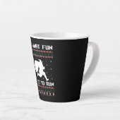 クリスマス走オー何おもしろいだ走 カフェラテマグ (右アングル)