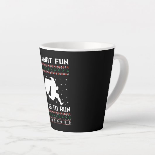 クリスマス走オー何おもしろいだ走 カフェラテマグ (右アングル)