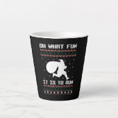 クリスマス走オー何おもしろいだ走 カフェラテマグ (正面)