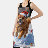 クリスマス走ハットで雪のチョウ エプロン (インサイチュ)