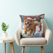 クリスマス走ハットで雪のチョウ クッション (椅子)