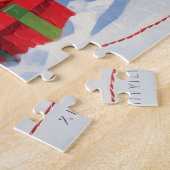 クリスマス走ハットで雪のビズラの帽子 ジグソーパズル (側面)