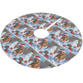 クリスマス走ハットで雪のビズラの帽子 ブラッシュドポリエステルツリースカート (アングル)