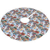 クリスマス走ハットで雪の中のコルギの帽子 ブラッシュドポリエステルツリースカート (アングル)