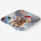 クリスマス走ハットで雪の中のゴールデンドールの帽子 ペーパープレート (傾斜あり)