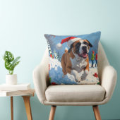 クリスマス走ハットで雪の中の杖のコルソの帽子 クッション (椅子)