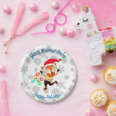 クリスマス踊りキツネカスタム ペーパープレート (パーティー)