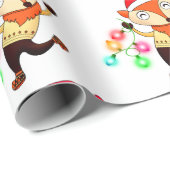 クリスマス踊りキツネカスタム ラッピングペーパー (ロールコーナー)