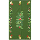 クリスマス踊りベビーエンジェルズオングリーン テーブルクロス (正面)