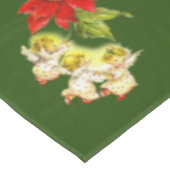 クリスマス踊りベビーエンジェルズオングリーン テーブルクロス (アングル)