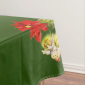 クリスマス踊りベビーエンジェルズオングリーン テーブルクロス (インサイチュ)