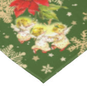 クリスマス踊りベビーエンジェルズオンスノーフレーク テーブルクロス (アングル)