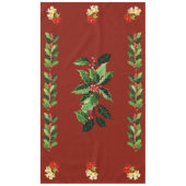 クリスマス踊りベビーエンジェルズオンレッド テーブルクロス (正面)