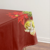 クリスマス踊りベビーエンジェルズオンレッド テーブルクロス (インサイチュ)