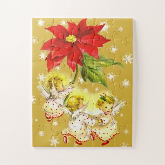 クリスマス踊りベビーエンジェルズチルドレンパズル ジグソーパズル (縦)