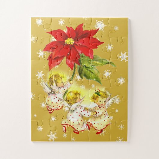 クリスマス踊りベビーエンジェルズチルドレンパズル ジグソーパズル (縦)
