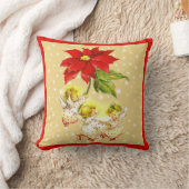 クリスマス踊りベビーエンジェルズピロー クッション (ブランケット)