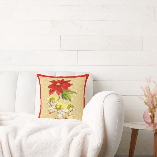 クリスマス踊りベビーエンジェルズピロー クッション (ソファ)