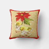 クリスマス踊りベビーエンジェルズピロー クッション (裏面)