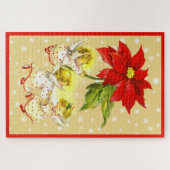 クリスマス踊りベビーエンジェルズピロー ジグソーパズル (横)