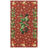 クリスマス踊りベビーエンジェルズレッド&スノーフレーク テーブルクロス (正面)