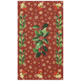 クリスマス踊りベビーエンジェルズレッド&スノーフレーク テーブルクロス