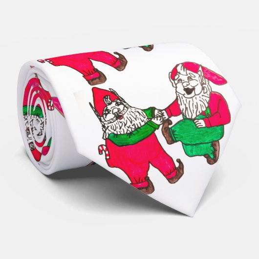 クリスマス踊り小人ネクタイ ネクタイ (ロール)