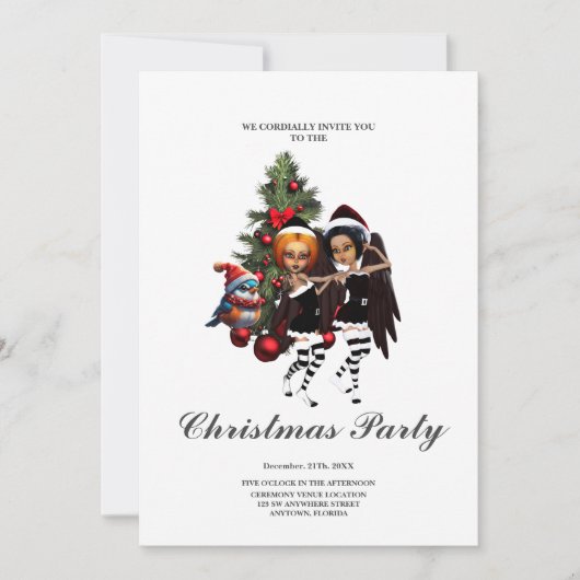 クリスマス踊り。 招待状 (正面)