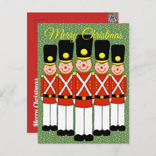 クリスマス軍人のクリスマスポストカード シーズンポストカード (正面/裏面)