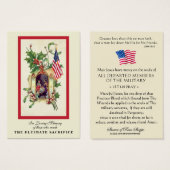 クリスマス軍隊追悼メモリアル宗教 (正面&裏面)