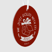 クリスマス転がにうたっおもしろいたばかりだ オーナメント (正面)