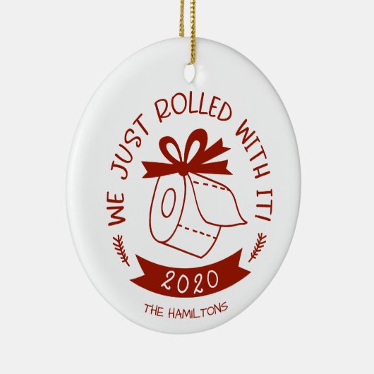 クリスマス転がのおもしろいサームだ セラミックオーナメント (右)