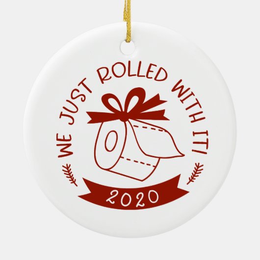 クリスマス転がのおもしろいサームだ セラミックオーナメント (裏面)