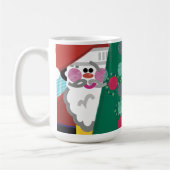 クリスマス転がのまわりに抽象芸術モダンマグカップ コーヒーマグカップ (左)