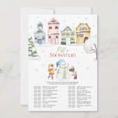 クリスマス転が雪だるまゲーム 招待状 (正面)