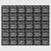 クリスマス輝く星メリー輝く家族の名前 ラッピングペーパー (フラット)