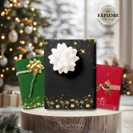 クリスマス輝く星包み紙シート ラッピングペーパーシート
