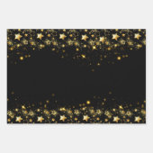 クリスマス輝く星包み紙シート ラッピングペーパーシート (正面)
