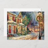 クリスマス近所はがき ポストカード (正面/裏面)