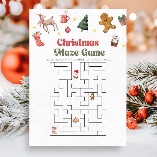 クリスマス迷路ゲーム シーズンカード