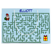 クリスマス迷路抱き枕 ラージペーパーバッグ (正面)