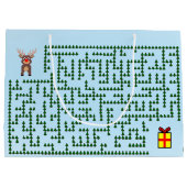 クリスマス迷路抱き枕 ラージペーパーバッグ (裏面)